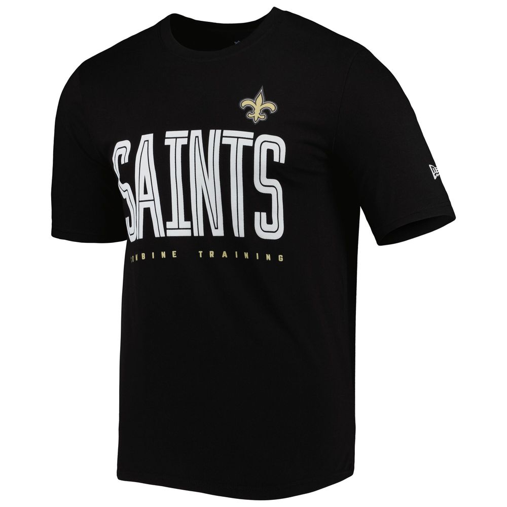 Men's New Era Black Orleans Saints Combine Authentic Training Huddle Up T-Shirt