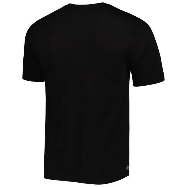 OST SAINT BLACK NFL 22 HUDDLE UP SS DRI TEK CTN TEE TEEMENSCR
