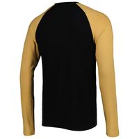 Men's New Era Black Orleans Saints Current Raglan Long Sleeve T-Shirt