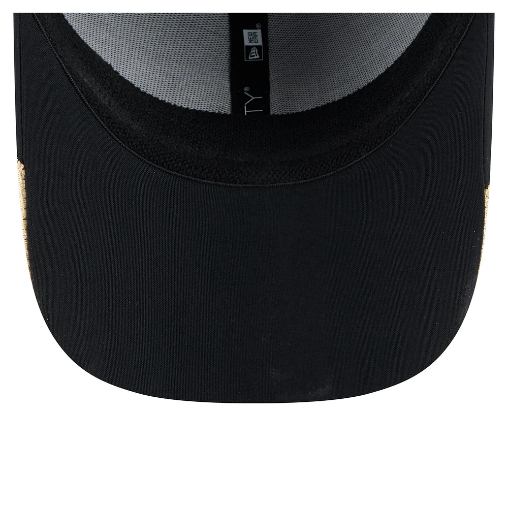 Casquette New Era noire Game Day Linear 39THIRTY Flex des Saints de la Nouvelle-Orléans pour homme