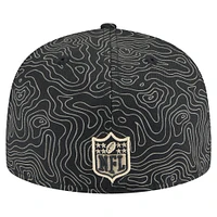 Casquette ajustée Geo 59FIFTY New Era noire pour homme des Orleans Saints