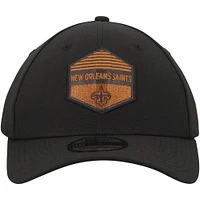 Men's New Era Black Orleans Saints Gulch 39THIRTY Flex Hat