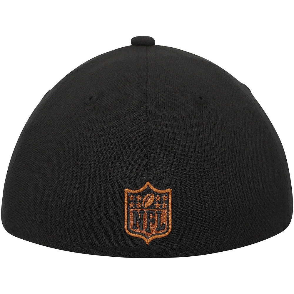 Men's New Era Black Orleans Saints Gulch 39THIRTY Flex Hat