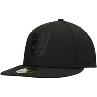 Men's New Era Black Orleans Saints Historic Logo on Low Profile 59FIFTY II Fitted Hat