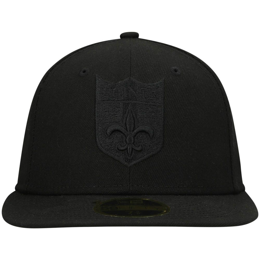 Men's New Era Orleans Saints Black on Alternate Logo 59FIFTY Fitted Hat