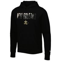 Men's New Era Black Orleans Saints Ink Dye Pullover Hoodie