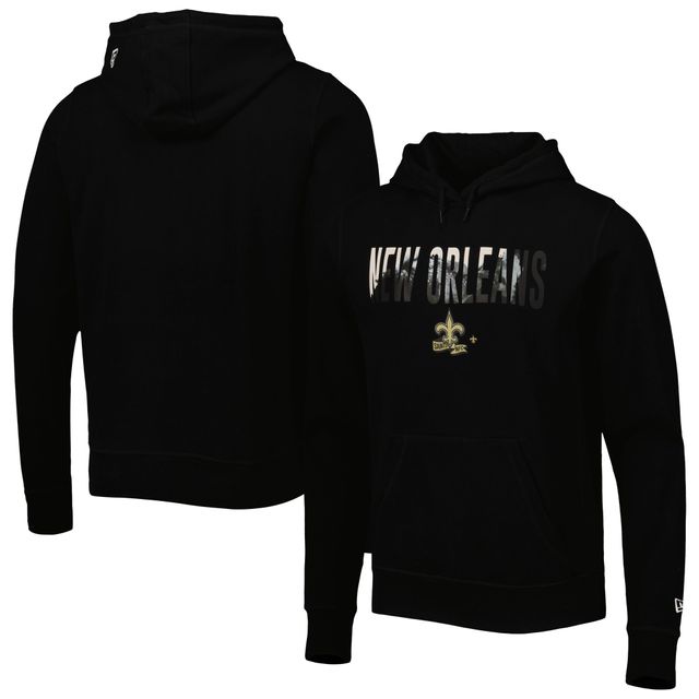 Sweat à capuche noir New Orleans Saints Ink Dye Era pour homme