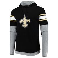 Men's New Era Black Orleans Saints Long Sleeve Hoodie T-Shirt