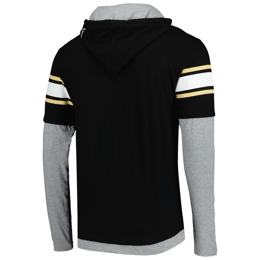 Men's New Era Black Orleans Saints Long Sleeve Hoodie T-Shirt