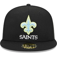 Casquette ajustée multi 59FIFTY New Orleans Saints Era noire pour homme