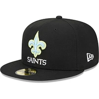 Casquette ajustée multi 59FIFTY New Orleans Saints Era noire pour homme