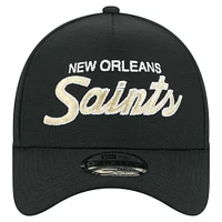 Men's New Era Black New Orleans Saints Smith 9FORTY Adjustable hat