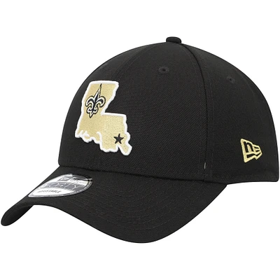 Casquette New Era noire ajustable New Orleans Saints State The League 9FORTY pour homme