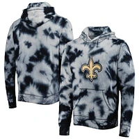 Men's New Era Black Orleans Saints Team Tie-Dye Pullover Hoodie