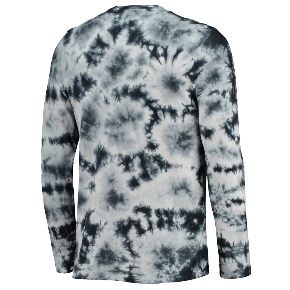 Men's New Era Black Orleans Saints Tie-Dye Long Sleeve T-Shirt