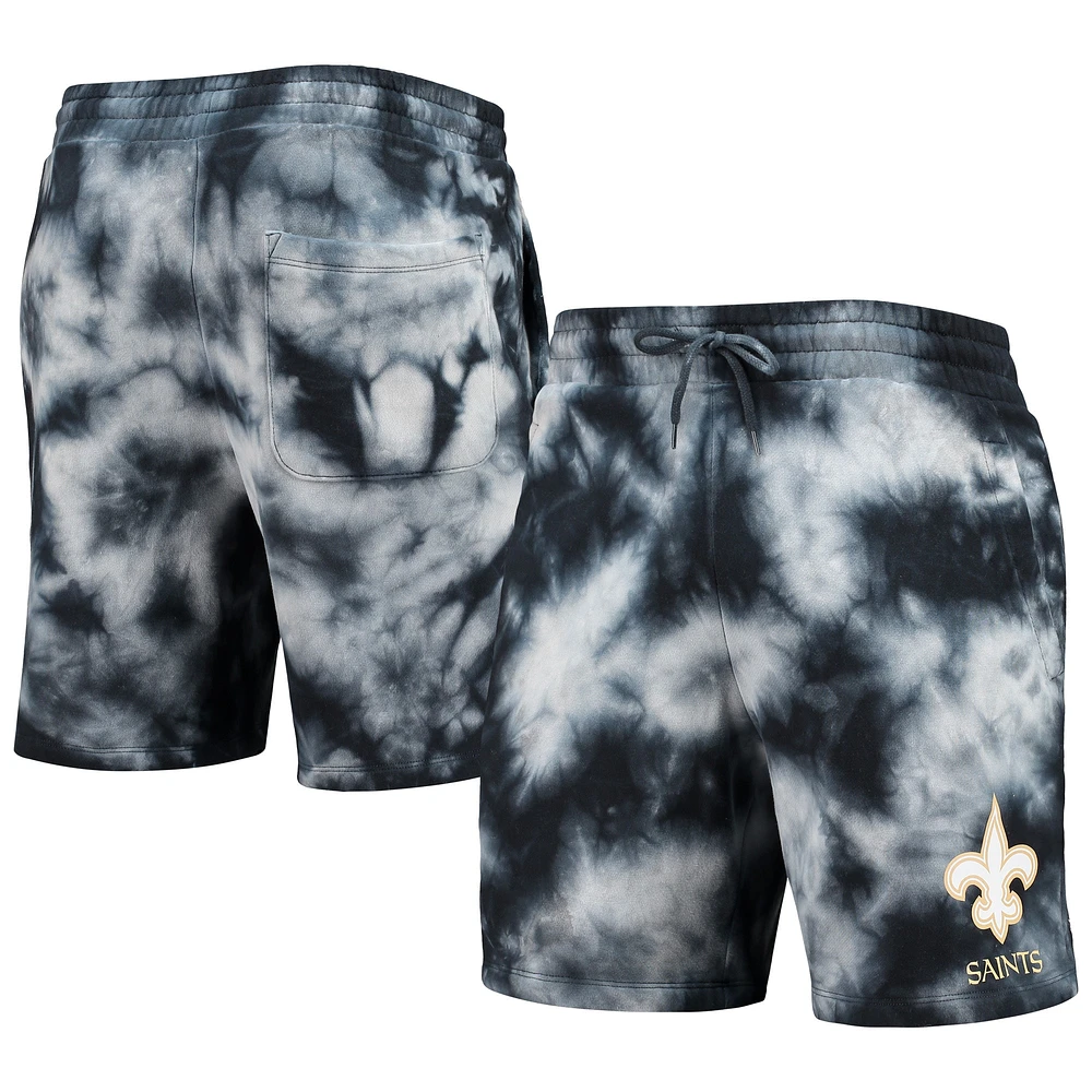 Short New Orleans Saints Tie-Dye noir pour homme Era