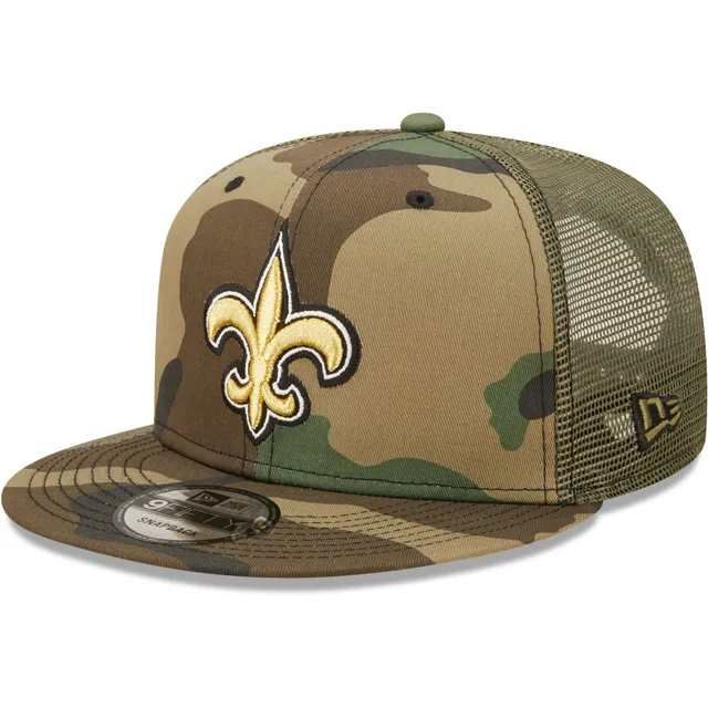 Youth New Era Camo Orleans Saints Trucker 9FIFTY Snapback Hat