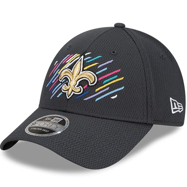 Casquette réglable 9FORTY pour homme New Era Charcoal Saints de la Nouvelle-Orléans 2021 NFL Crucial Catch