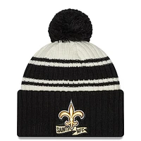 NWE SAINT CREAM BLAC 22 NFL SIDELINE Sport CUFFED POM TRICOT. CHATMENPOM