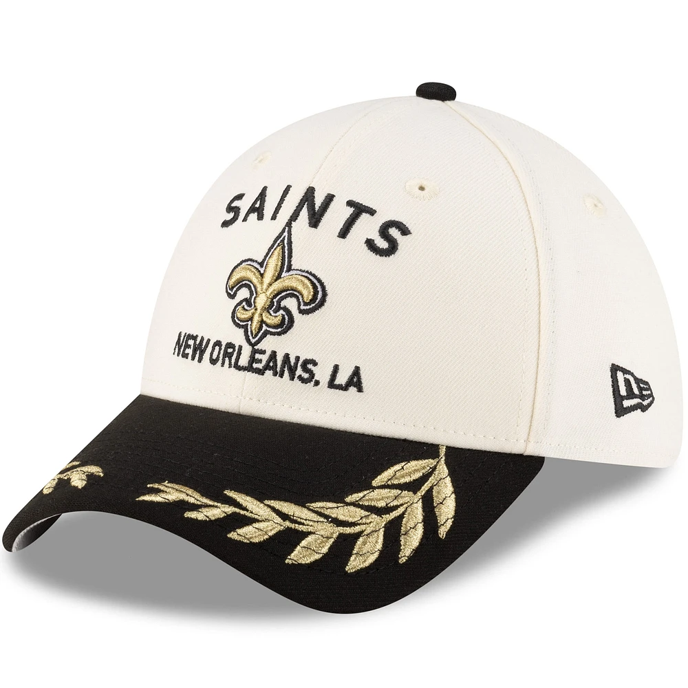 Men's New Era  Cream/Black Orleans Saints 2025 NFL Draft 39THIRTY Flex Hat