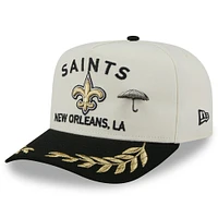 Men's New Era Cream/Black Orleans Saints 2025 NFL Draft A-Frame 59FIFTY Fitted Hat