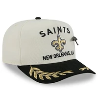 Men's New Era Cream/Black Orleans Saints 2025 NFL Draft A-Frame 59FIFTY Fitted Hat