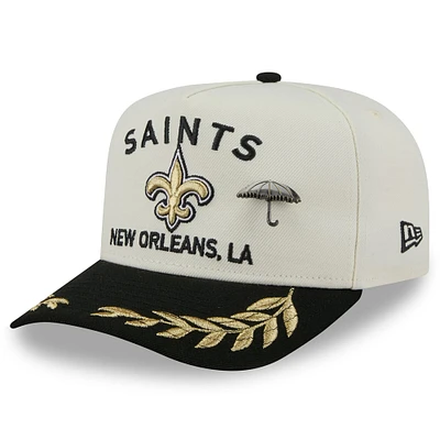 Men's New Era Cream/Black Orleans Saints 2025 NFL Draft A-Frame 59FIFTY Fitted Hat