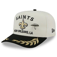 Men's New Era Cream/Black Orleans Saints 2025 NFL Draft A-Frame 59FIFTY Fitted Hat