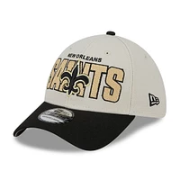 Casquette Flex New Orleans Saints 2023 NFL Draft 39THIRTY crème pour homme Era