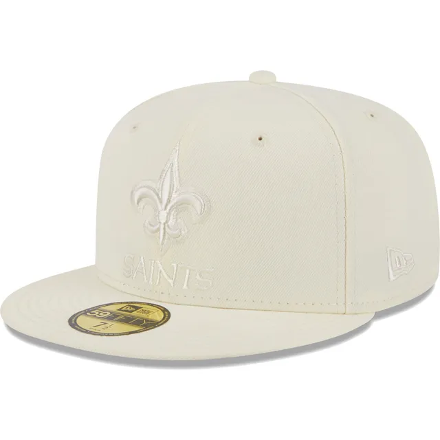 Men's New Era Cream/Black New Orleans Saints 2022 Sideline 59FIFTY Fitted  Hat