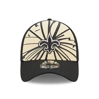 Men's New Era Gold/Black Orleans Saints Shattered 39THIRTY Flex Hat