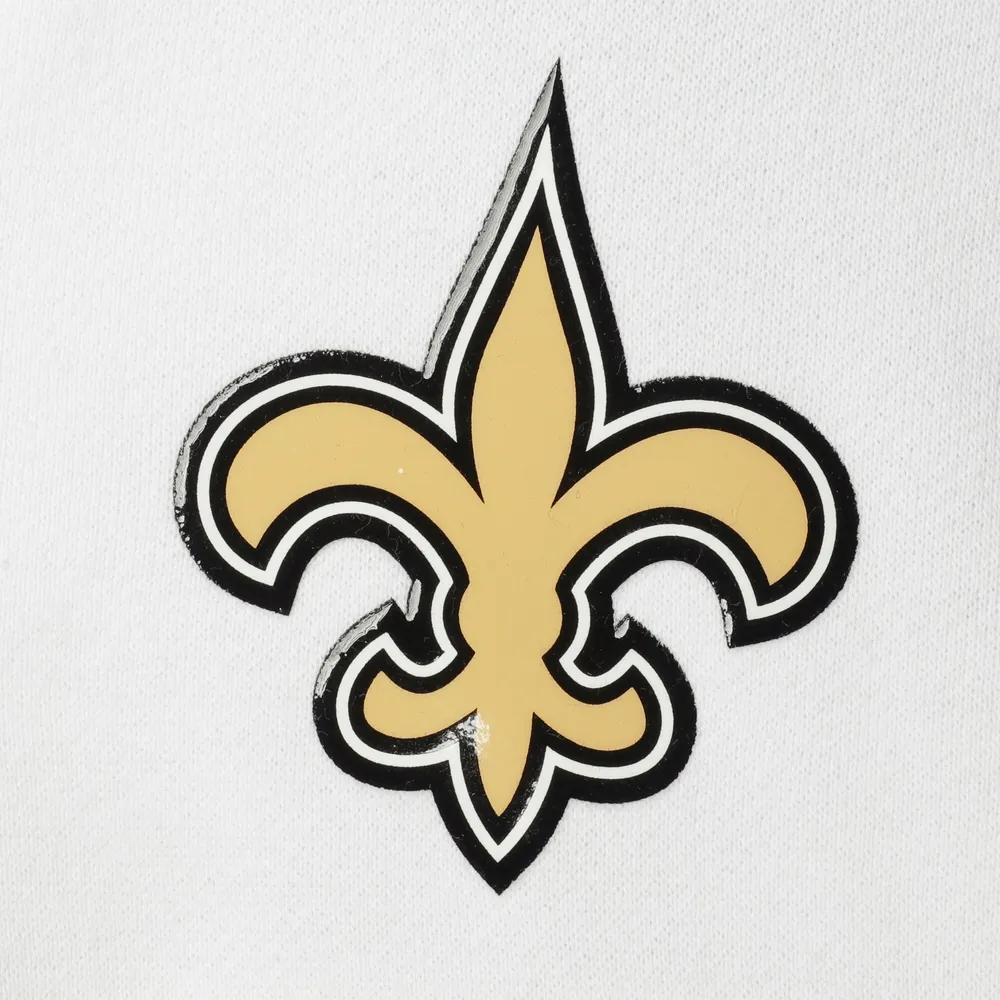 Men's New Era Gold/White Orleans Saints Gametime Quarter-Zip Hoodie Jacket