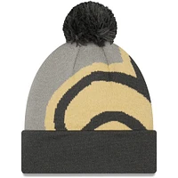 Bonnet en tricot à revers avec logo Whiz Redux des New Orleans Saints Graphite New Era pour homme