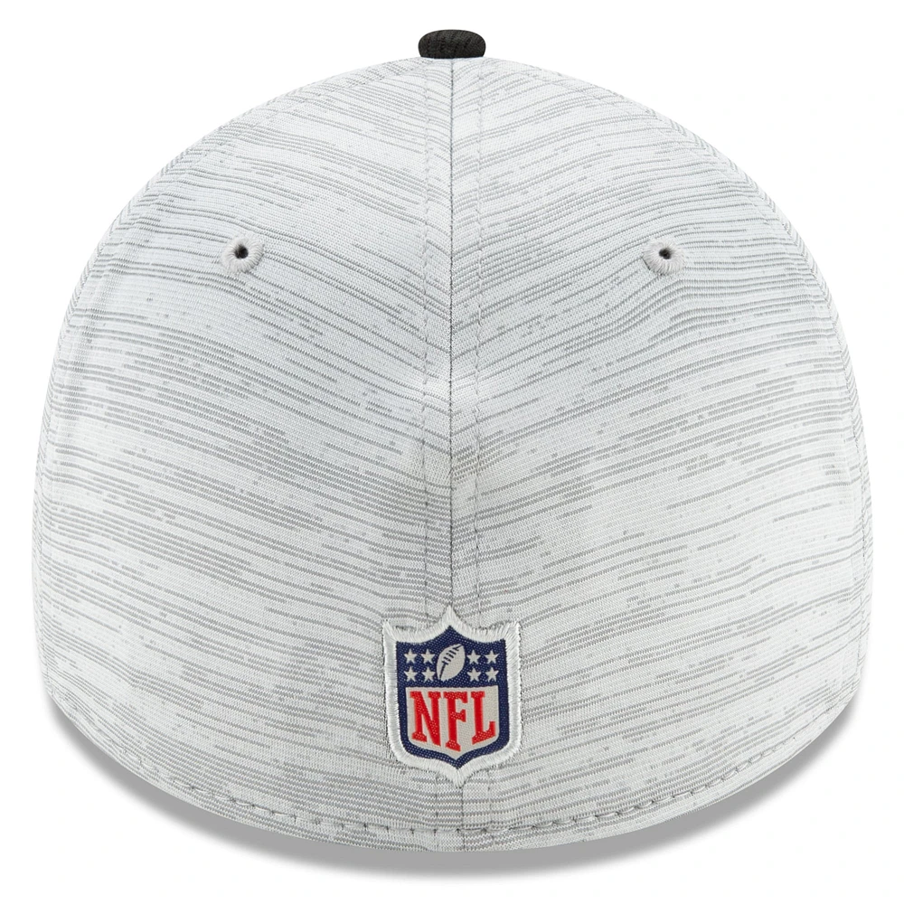 Camp d'entraînement NFL New Orleans Saints 2021 Era pour homme gris/noir - Casquette officielle 39THIRTY Flex