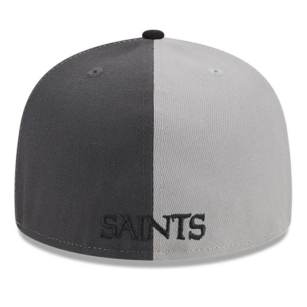 Men's New Era  Gray/Black Orleans Saints 2023 Sideline 59FIFTY Fitted Hat