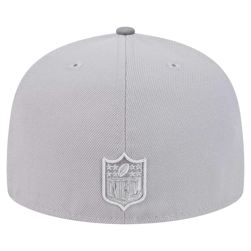 Casquette ajustée New Era 59FIFTY Iron Cloud des Orleans Saints pour homme, gris/graphite