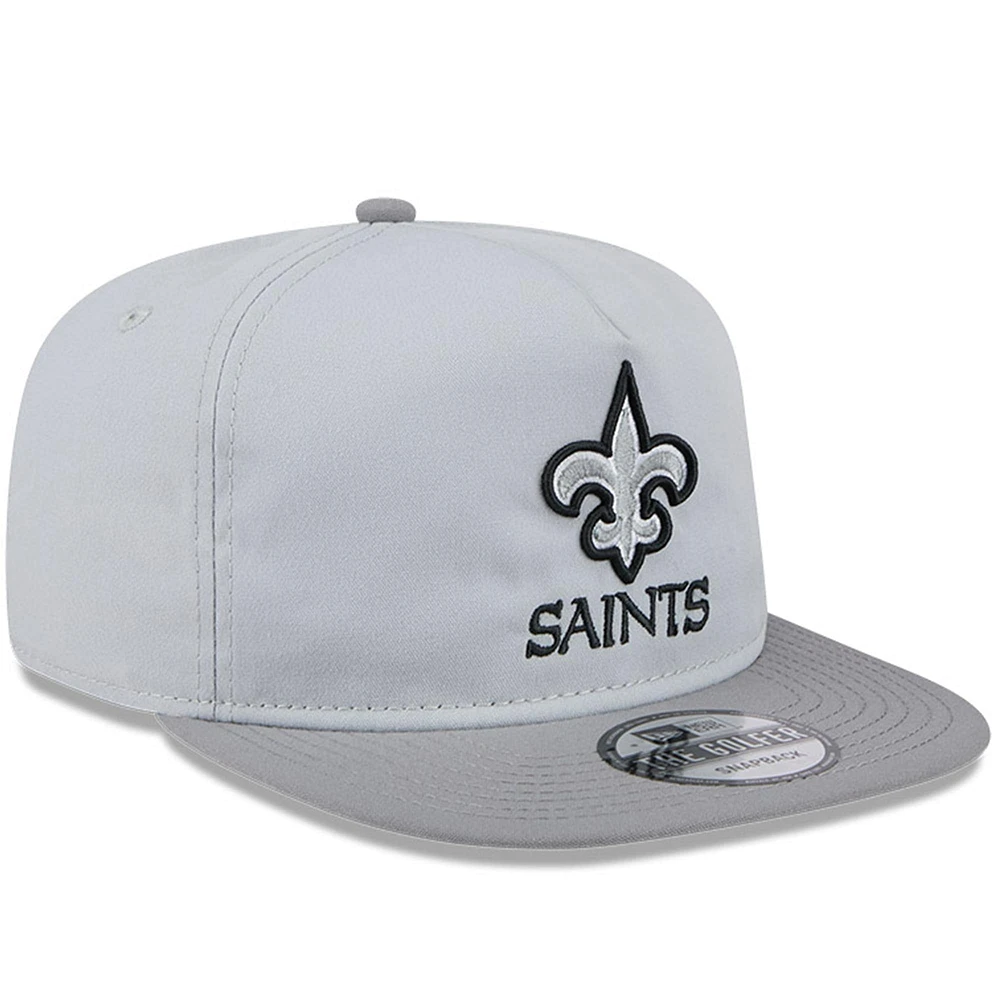 Men's New Era Gray New Orleans Saints 2024 NFL Training Camp Golfer Snapback Hat