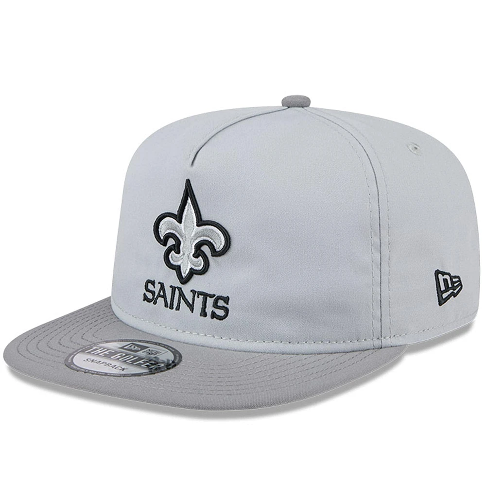 Men's New Era Gray New Orleans Saints 2024 NFL Training Camp Golfer Snapback Hat