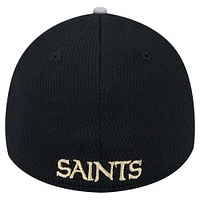 Casquette 39THIRTY Flex grise New Era pour homme avec visière active Orleans Saints