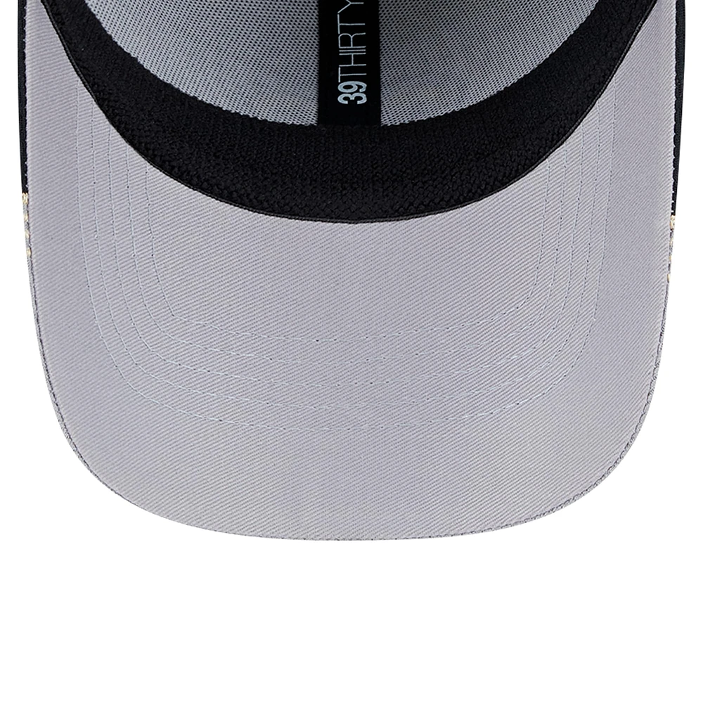 Men's New Era Gray Orleans Saints Active Visor Trim 39THIRTY Flex Hat