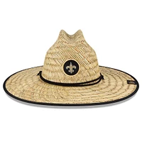 Chapeau de sauveteur en paille officiel New Era Natural New Orleans Saints NFL Entraînement Camp pour homme