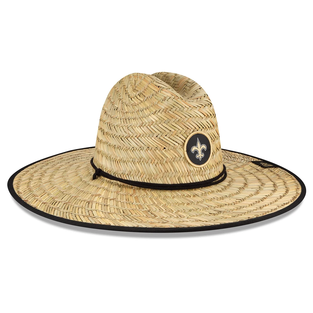 Chapeau de sauveteur en paille officiel New Era Natural New Orleans Saints NFL Entraînement Camp pour homme