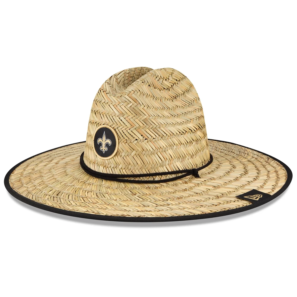 Chapeau de sauveteur en paille officiel New Era Natural New Orleans Saints NFL Entraînement Camp pour homme