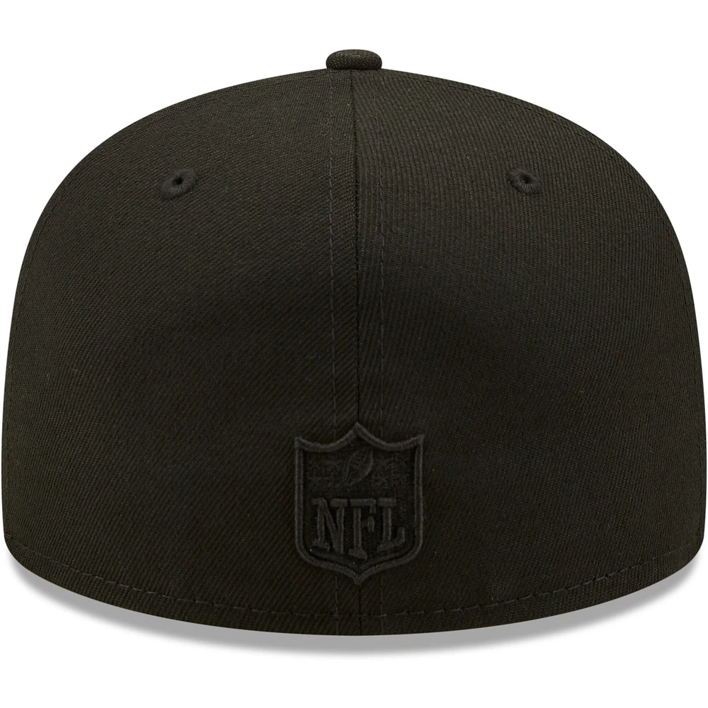 Casquette ajustée 59FIFTY New Era Orleans Saints pour homme noir sur avec logo alternatif