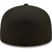 Men's New Era Orleans Saints Black on Alternate Logo 59FIFTY Fitted Hat