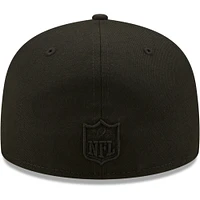 Casquette ajustée 59FIFTY New Era Orleans Saints pour homme noir sur avec logo alternatif