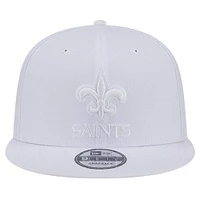 Men's New Era New Orleans Saints Main White on White 9FIFTY Snapback Hat