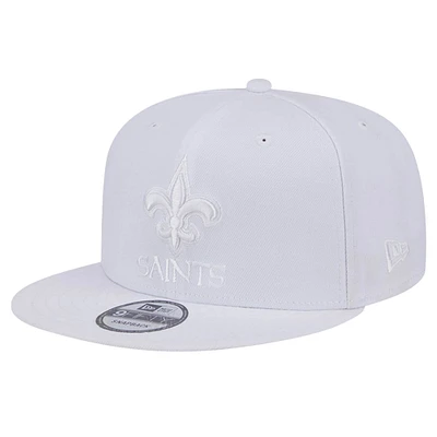 Men's New Era New Orleans Saints Main White on White 9FIFTY Snapback Hat
