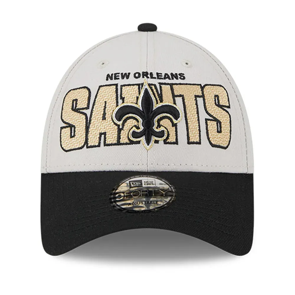 New Era Men's New Era Stone/Black New Orleans Saints 2023 NFL Draft 9FORTY  Adjustable Hat