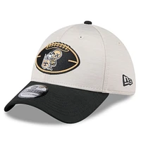 Men's New Era Stone/Black Orleans Saints 2024 Sideline Historic 39THIRTY Flex Hat